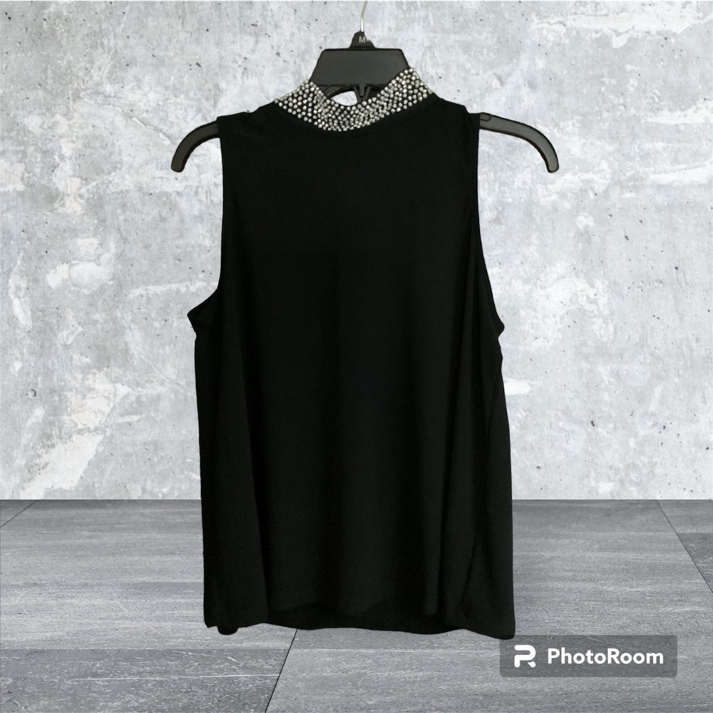Nicole Miller Black Blouse- Size S - Beaded NWT